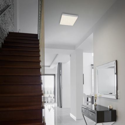 Briloner 7077-414 - Стельовий LED світильник STAR SKY LED/16W/230V 4000K 21x21 см срібний