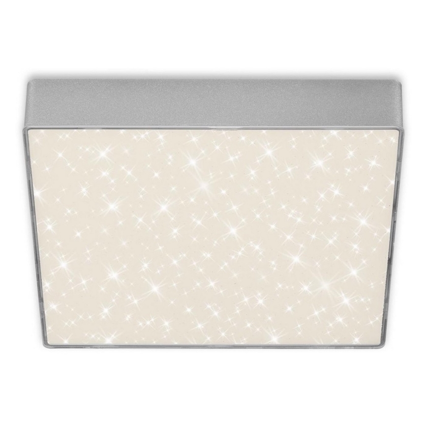 Briloner 7077-414 - Стельовий LED світильник STAR SKY LED/16W/230V 4000K 21x21 см срібний