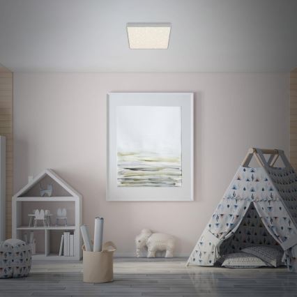 Briloner 7077-414 - Светодиодный потолочный светильник STAR SKY LED/16W/230V 4000K 21x21 см серебристый