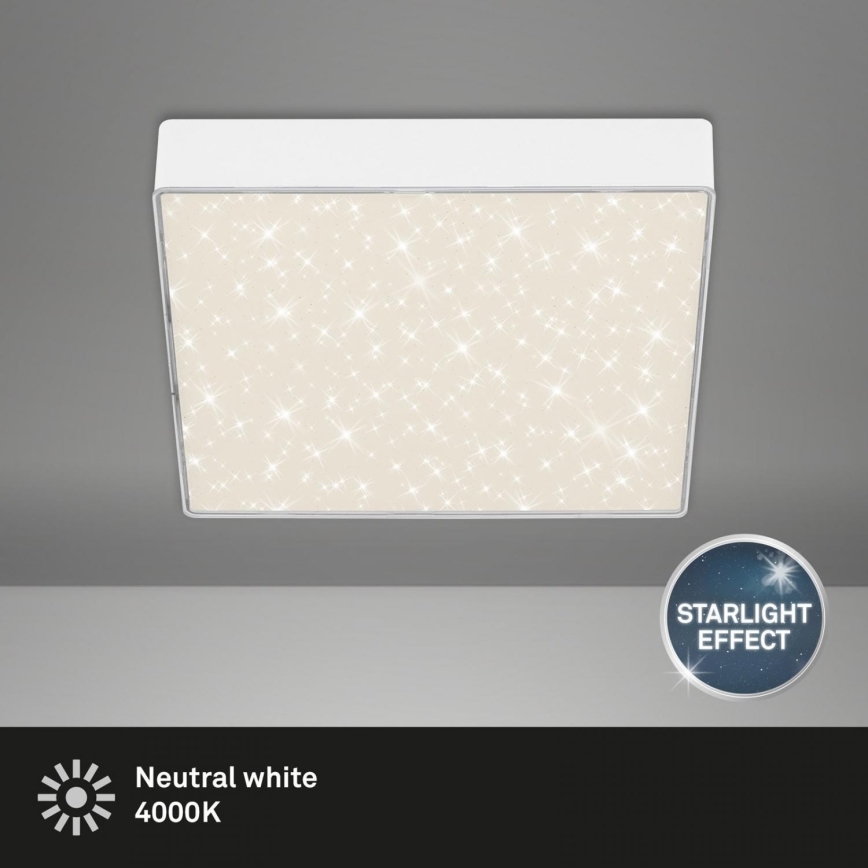 Briloner 7077-416 - Светодиодный потолочный светильник STAR SKY LED/16W/230V 4000K 21x21 см белый