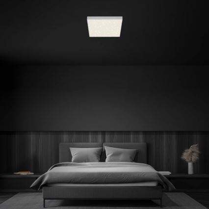 Briloner 7078-414 - Стельовий LED світильник STAR SKY LED/21W/230V 4000K 28x28 см срібний