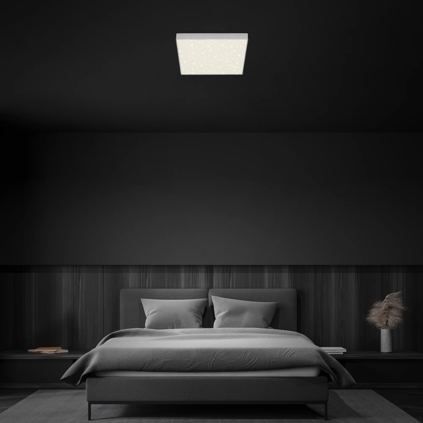 Briloner 7078-414 - Стельовий LED світильник STAR SKY LED/21W/230V 4000K 28x28 см срібний
