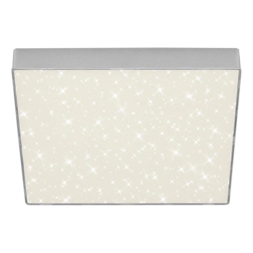 Briloner 7078-414 - Стельовий LED світильник STAR SKY LED/21W/230V 4000K 28x28 см срібний