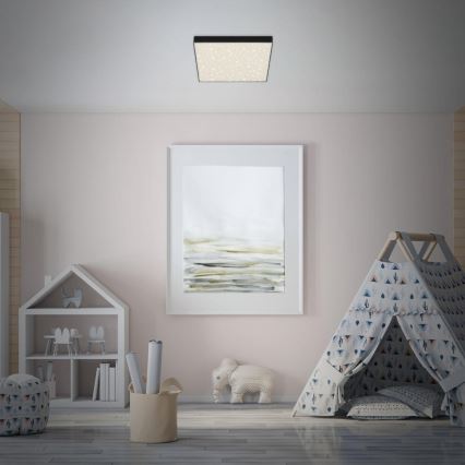 Briloner 7078-415 - Светодиодный потолочный светильник STAR SKY LED/21W/230V 4000K 28x28 см черный
