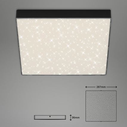 Briloner 7078-415 - Светодиодный потолочный светильник STAR SKY LED/21W/230V 4000K 28x28 см черный