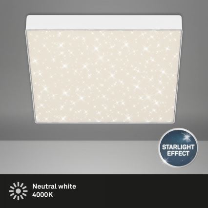 Briloner 7078-416 - Стельовий LED світильник STAR SKY LED/21W/230V 4000K 28x28 см білий