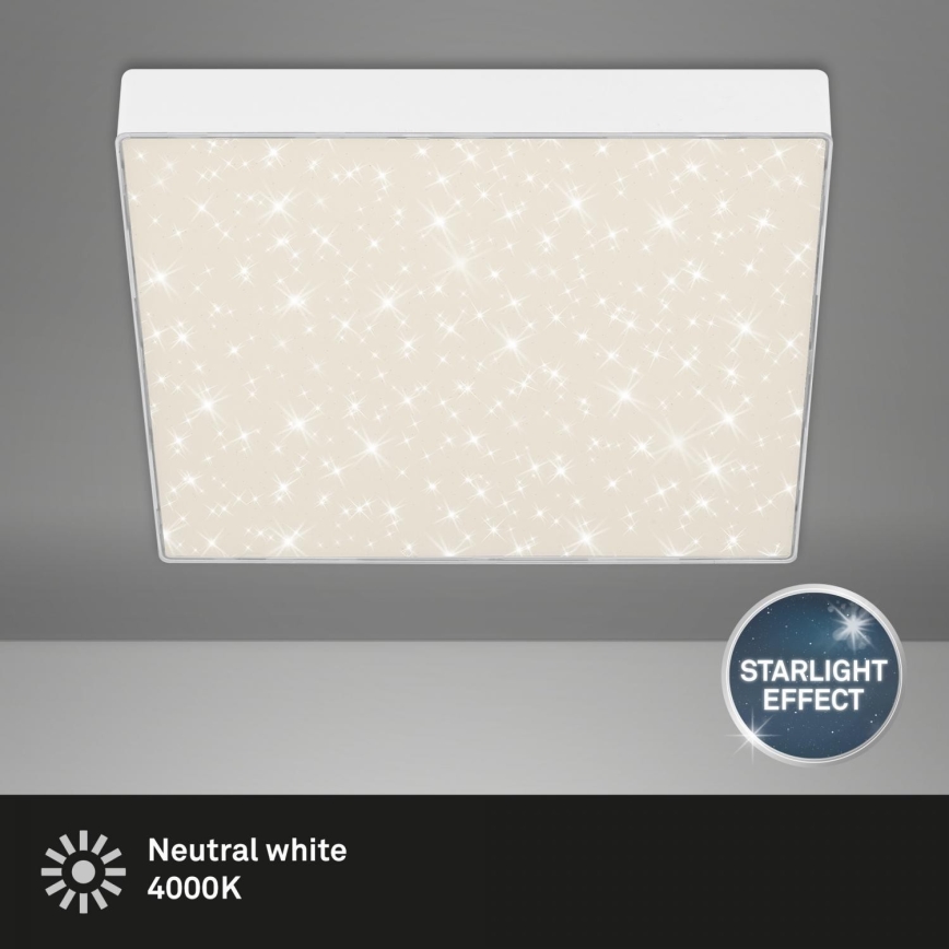 Briloner 7078-416 - Стельовий LED світильник STAR SKY LED/21W/230V 4000K 28x28 см білий