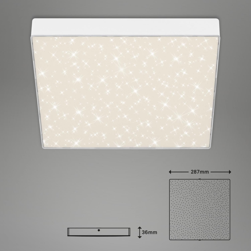 Briloner 7078-416 - Стельовий LED світильник STAR SKY LED/21W/230V 4000K 28x28 см білий