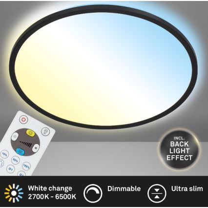 Briloner 7079-015 - Светодиодный потолочный светильник с регулированием яркости SLIM LED/18W/230V 2700-6500K + дистанционное управление