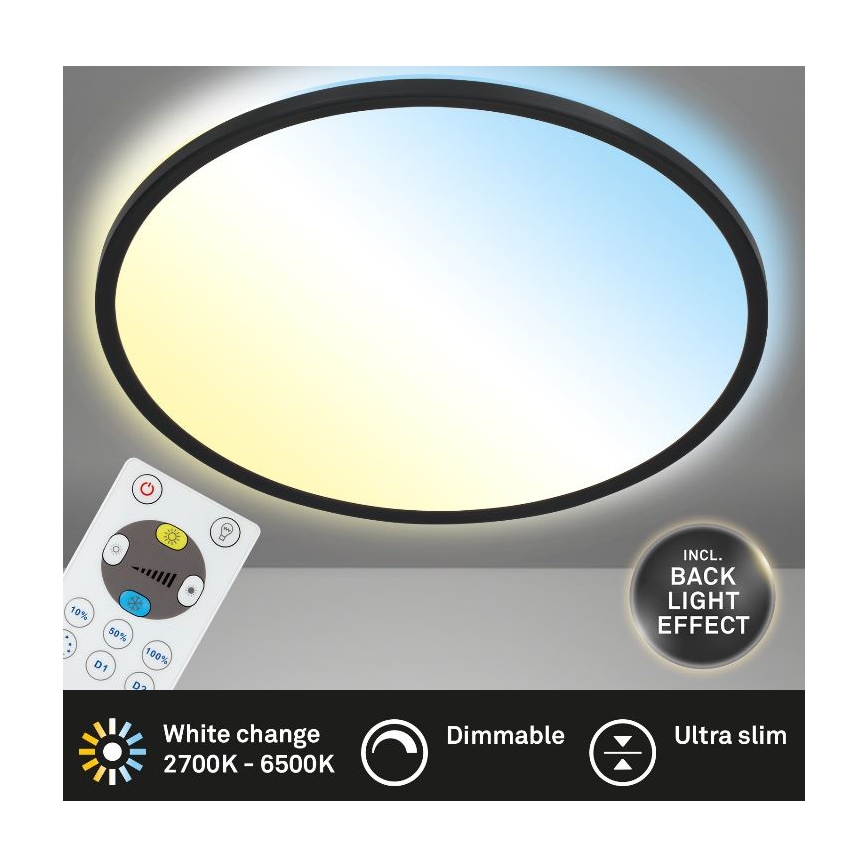 Briloner 7079-015 - Светодиодный потолочный светильник с регулированием яркости SLIM LED/18W/230V 2700-6500K + дистанционное управление