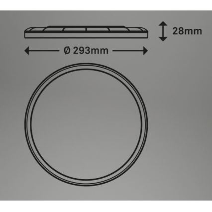 Briloner 7079-016 - Светодиодный потолочный светильник с регулированием яркости SLIM LED/18W/230V 2700-6500K + дистанционное управление