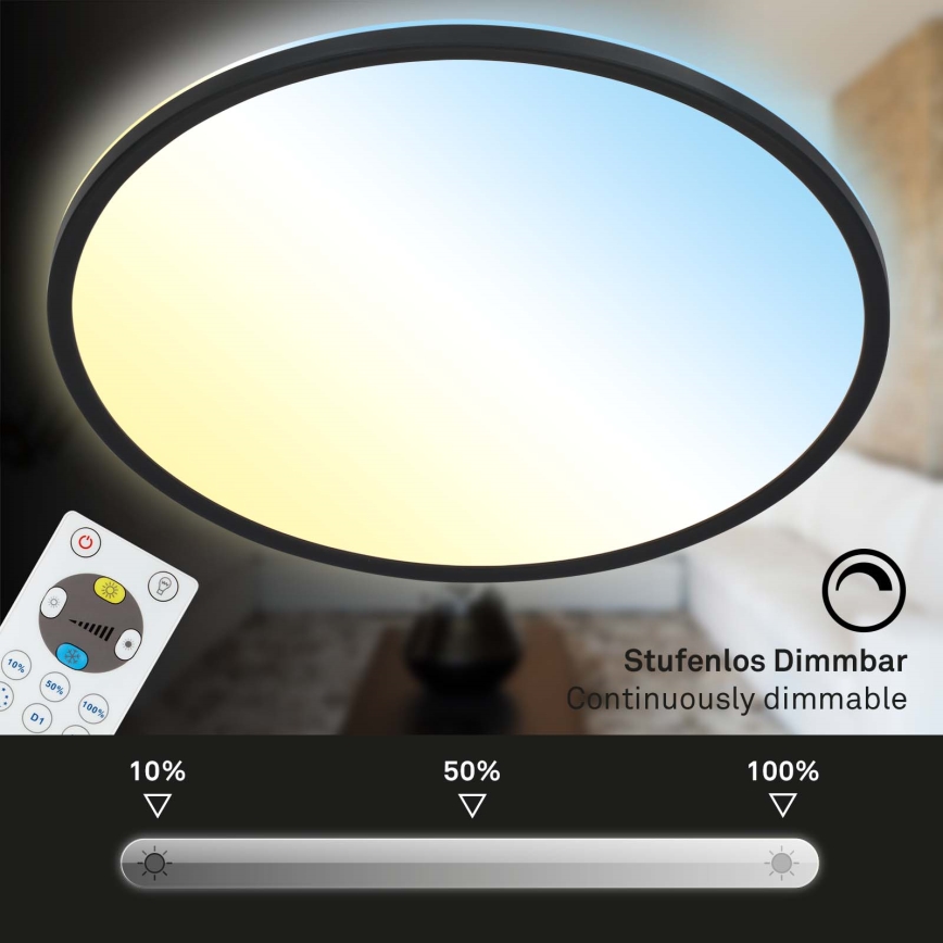 Briloner 7080-015 - Светодиодный потолочный светильник с регулированием яркости SLIM LED/22W/230V 2700-6500K + дистанционное управление