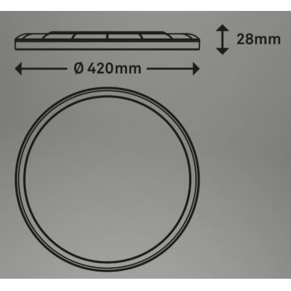 Briloner 7080-015 - Светодиодный потолочный светильник с регулированием яркости SLIM LED/22W/230V 2700-6500K + дистанционное управление