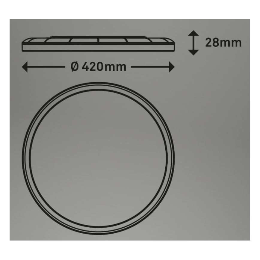 Briloner 7080-015 - Светодиодный потолочный светильник с регулированием яркости SLIM LED/22W/230V 2700-6500K + дистанционное управление