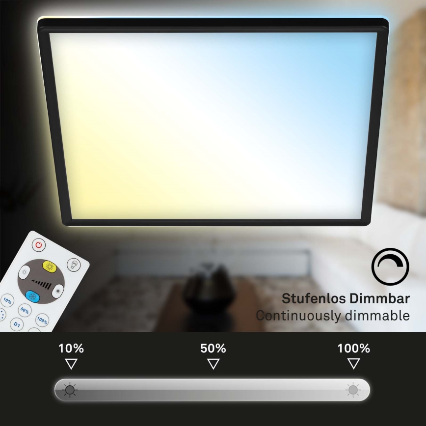 Briloner 7081-015 - Світильник стельовий LED з регулюванням яскравості SLIM LED/18W/230V 2700-6500K + дистанційне керування