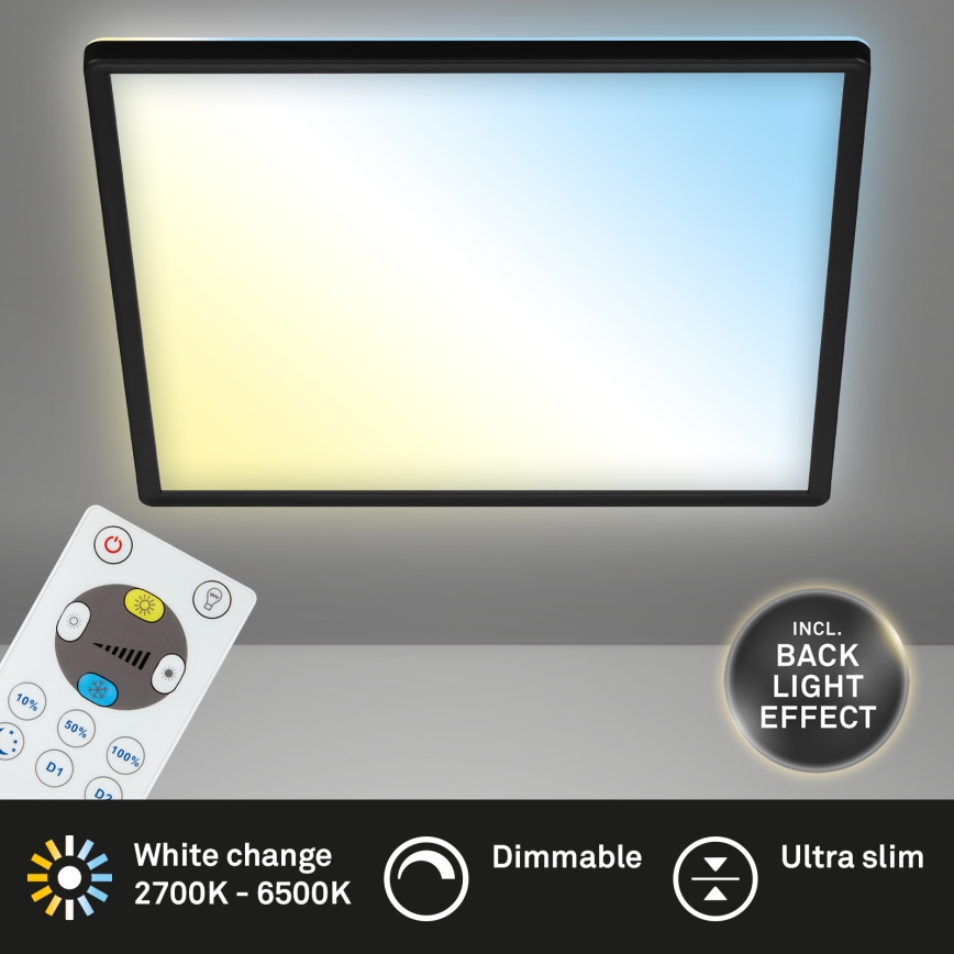 Briloner 7081-015 - Светодиодный потолочный светильник с регулированием яркости SLIM LED/18W/230V 2700-6500K + дистанционное управление