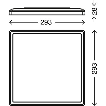Briloner 7081-016 - Стельовий LED світильник з регулюванням яскравості SLIM LED/18W/230V 2700-6500K + дистанційне керування
