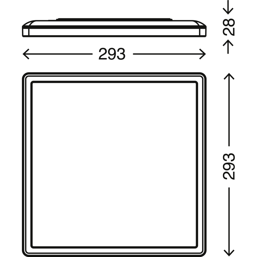 Briloner 7081-016 - Стельовий LED світильник з регулюванням яскравості SLIM LED/18W/230V 2700-6500K + дистанційне керування