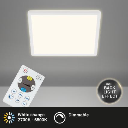 Briloner 7081-016 - Светодиодный потолочный светильник с регулированием яркости SLIM LED/18W/230V 2700-6500K + дистанционное управление