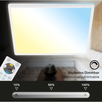 Briloner 7082-016 - Светодиодный потолочный светильник с регулированием яркости SLIM LED/22W/230V 2700-6500K + дистанционное управление