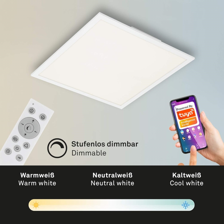 Briloner 7087-016 - LED RGBW Світильник з регулюванням яскравості SMART LED/24W/230V 3000-6500K Wi-Fi Tuya + пульт дистанційного керування