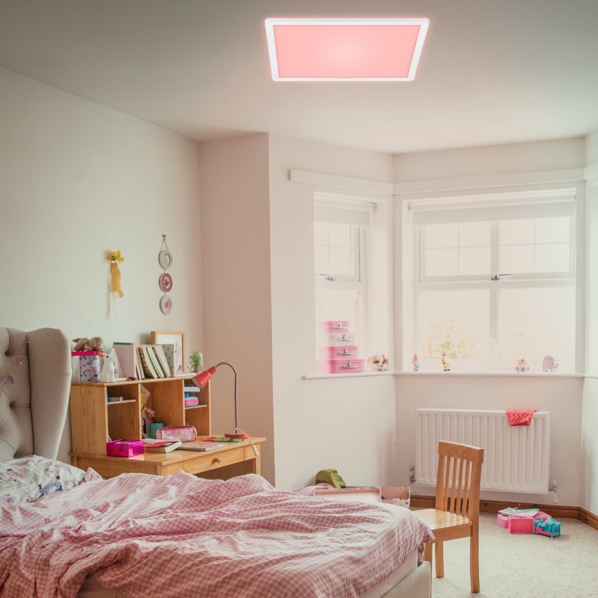 Briloner 7091-416 - Стельовий RGBW-світильник з регулюванням яскравості SLIM LED/22W/230V + пульт дистанційного керування