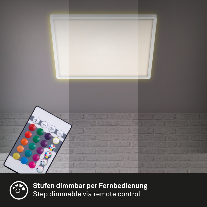 Briloner 7091-416 - Стельовий RGBW-світильник з регулюванням яскравості SLIM LED/22W/230V + пульт дистанційного керування