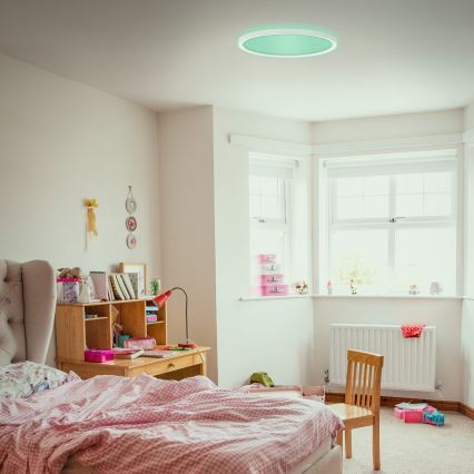 Briloner 7092-416 - Стельовий RGBW-світильник з регулюванням яскравості SLIM LED/15W/230V + пульт дистанційного керування