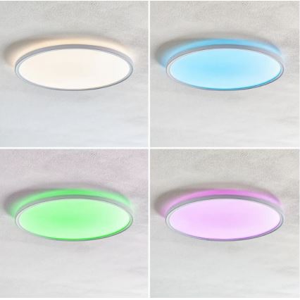 Briloner 7094-416 - Стельовий RGBW-світильник з регулюванням яскравості SLIM LED/22W/230V + пульт дистанційного керування
