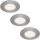 Briloner 7103432 - Комплект из 3 диммируемых встраиваемых потолочных LED-светильников для ванной, LED/4,9Вт/230В IP44, матовый хром