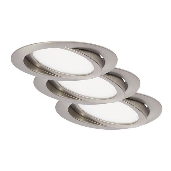 Briloner 7116-432 - НАБОР 3x Светодиодный встроенный светильник для ванной комнаты FLAT IN LED/9W/230V IP23