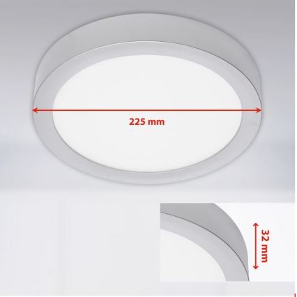 Briloner 7117-414 - Светодиодный потолочный светильник FIRE LED/16,5W/230V 4000K