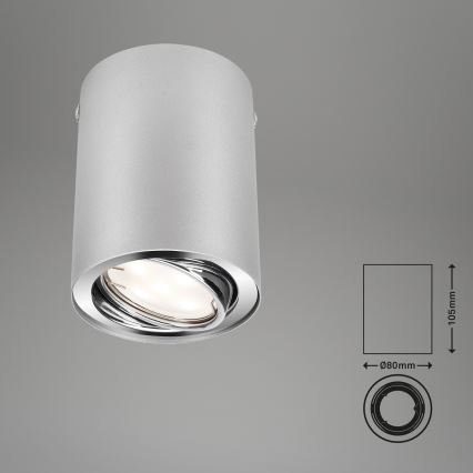 Briloner 7119-014 - Точковий LED світильник TUBE 1xGU10/5W/230V кругле