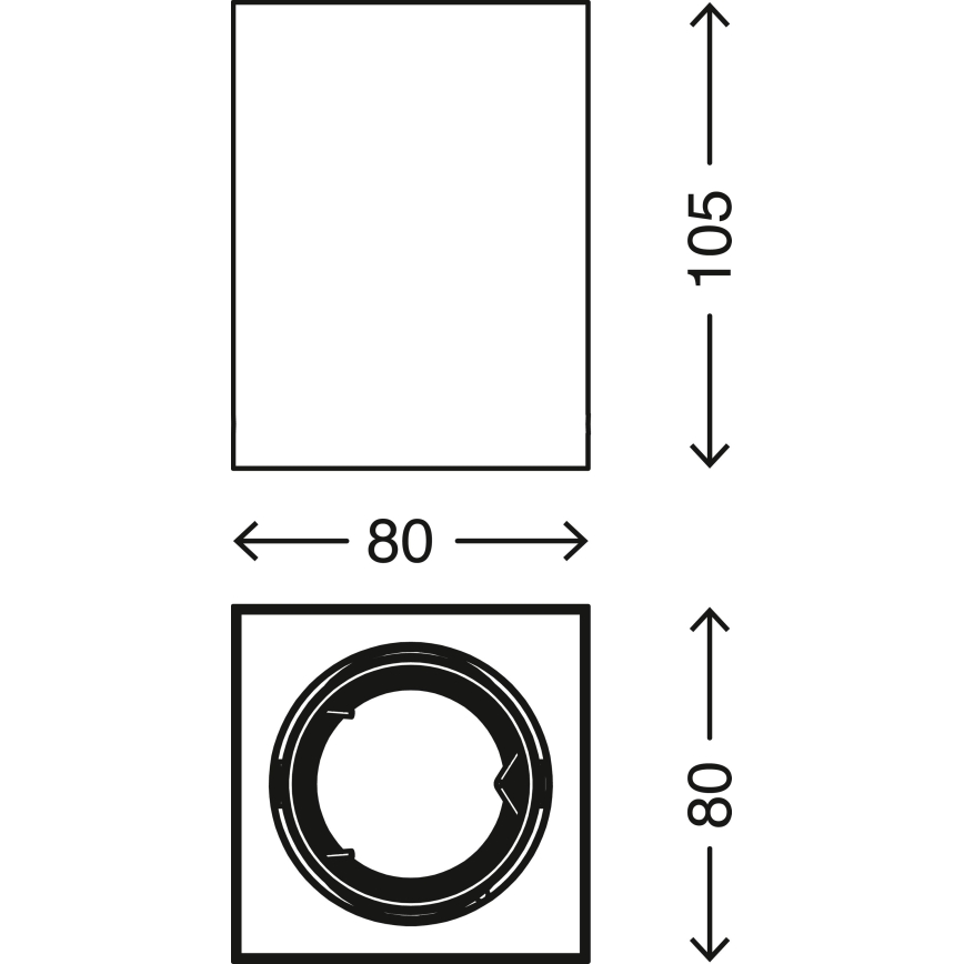 Briloner 7120-016 - Точечный светодиодный светильник TUBE 1xGU10/5W/230V угловое