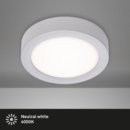 Briloner 7122-014 - потолочный светильник LED FIRE, 11 Вт, 230 В, 3000 К, диаметр 17 см, серебристый