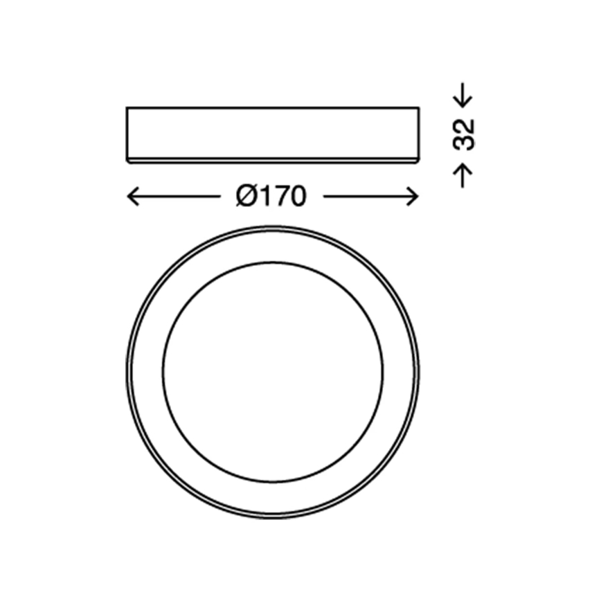 Briloner 7122-014 - потолочный светильник LED FIRE, 11 Вт, 230 В, 3000 К, диаметр 17 см, серебристый