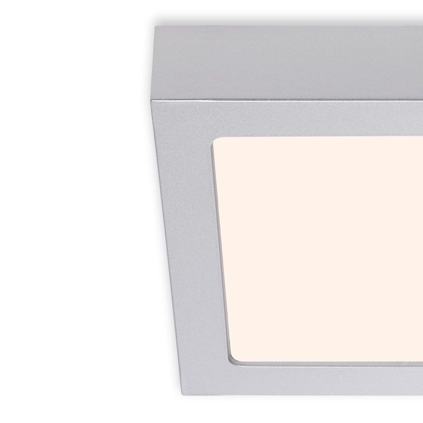 Briloner 7123-014 - LED потолочный светильник FIRE LED/12W/230V 3000K 17x17cm серебристый