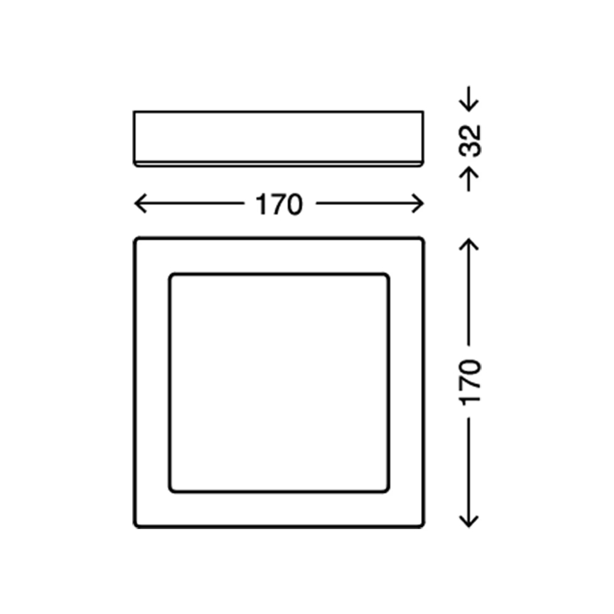 Briloner 7123-016 - LED потолочный светильник FIRE LED/12 Вт/230 В 3000K 17x17 см белый