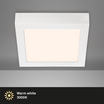Briloner 7123-016 - LED-стельовий світильник FIRE, 12 Вт, 230 В, 3000 К, 17x17 см, білий