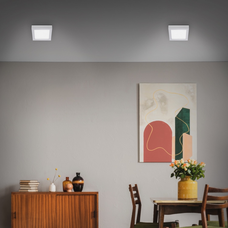 Briloner 7123-414 - Стельовий LED світильник FIRE LED/12W/230V срібний
