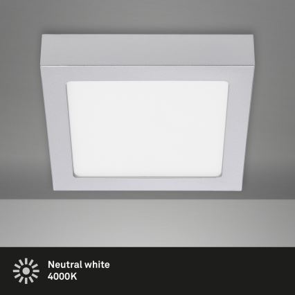 Briloner 7123-414 - Стельовий LED світильник FIRE LED/12W/230V срібний