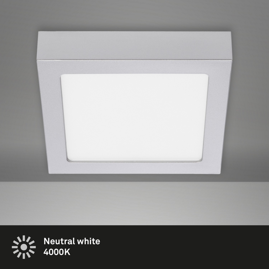 Briloner 7123-414 - Стельовий LED світильник FIRE LED/12W/230V срібний