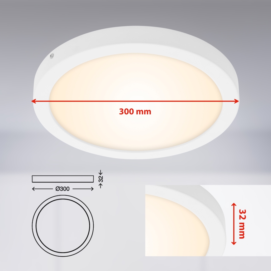 Briloner 7141-016 - Светодиодный потолочный светильник FIRE LED/21W/230V