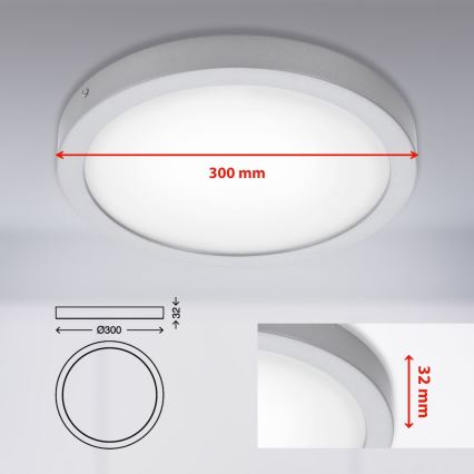 Briloner 7141-414 - Стельовий LED світильник FIRE LED/21W/230V 4000K