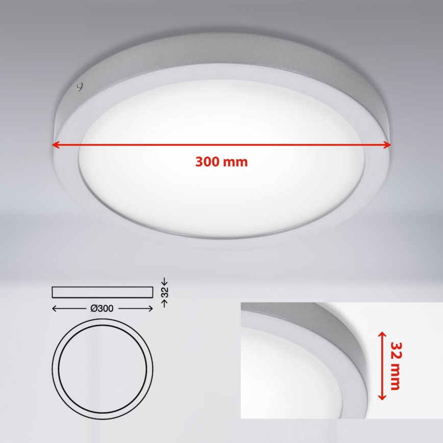 Briloner 7141-414 - Светодиодный потолочный светильник FIRE LED/21W/230V 4000K