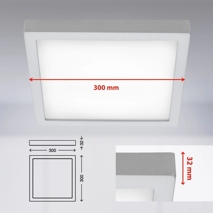 Briloner 7142-414 - Светодиодный потолочный светильник FIRE LED/21W/230V 4000K