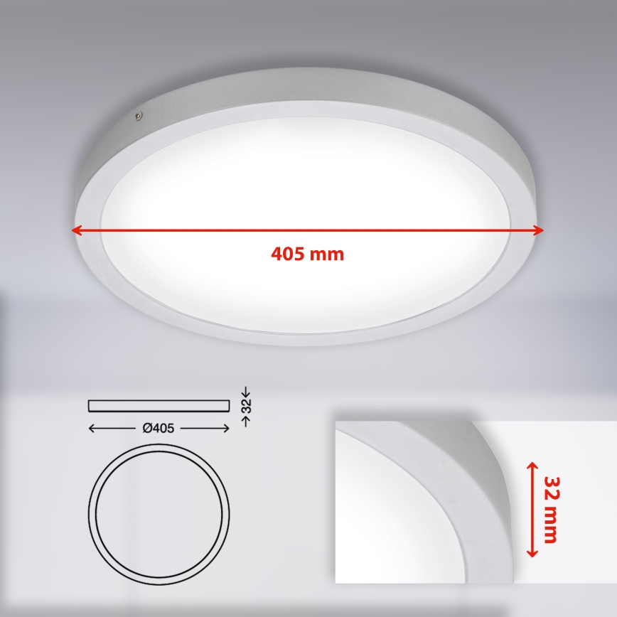 Briloner 7143-414 - Светодиодный потолочный светильник FIRE LED/24,5W/230V 4000K