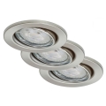 Briloner 7149-032 - Набор 3x светодиодных диммируемых светильника для ванной комнаты 1xGU10/5W/230V IP23