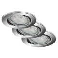 Briloner 7149-038 - Набор 3x светодиодных диммируемых светильника для ванной комнаты 1xGU10/5W/230V IP23