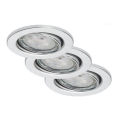 Briloner 7149-039 - НАБІР 3xLED Регульоване світло для ванної кімнати 1xGU10/5W/230V IP23